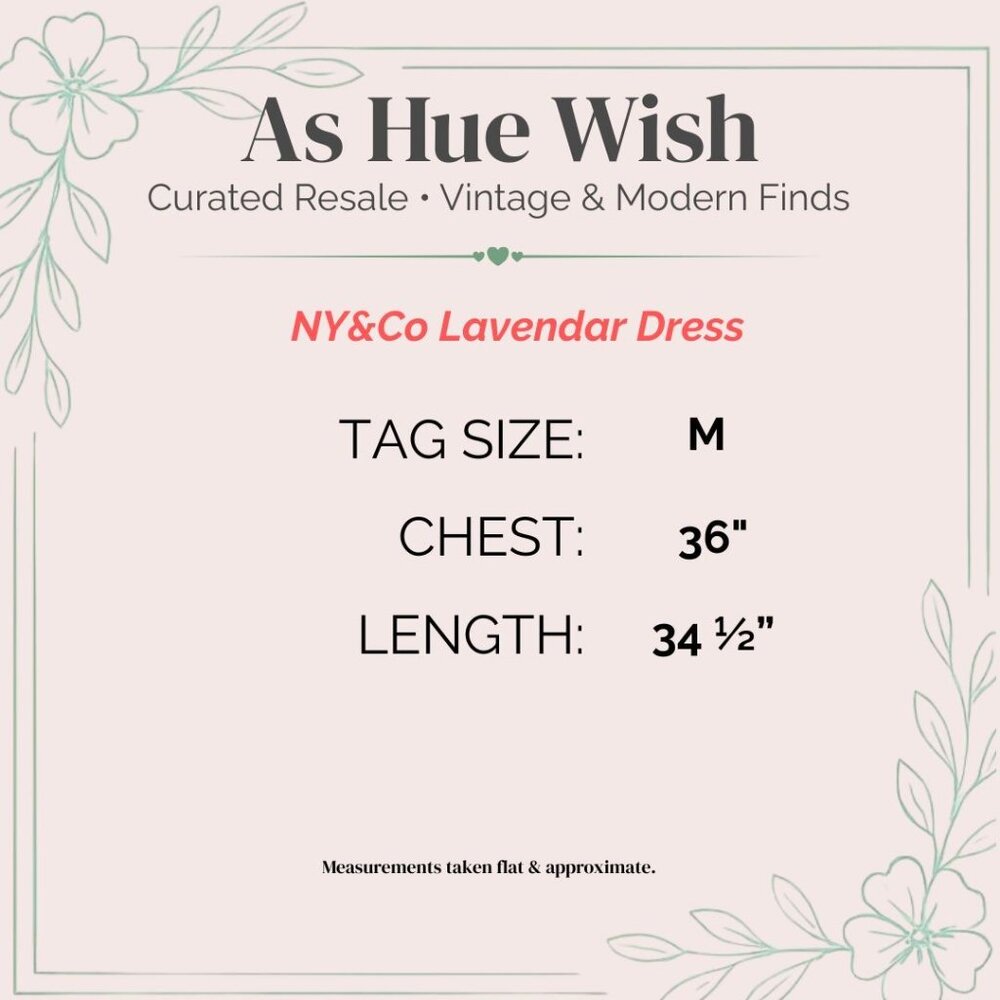 NY&Co Lavender Belted Mock Neck Sheath Dress Sleeveless Lilac Size M - Picture 7 of 9